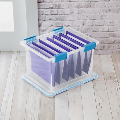 Sterilite 8-Pack Gasket Box, Weather-Resistant Storage Bins with Latching Lids, 32 Quart - Heavy-Duty Organizing Containers for Closet, Bathroom, and Office - size: 32 Quart, style: 8 Pack