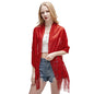 RIIQIICHY Shawls and Wraps for Evening Dresses Scarfs for Women Pashmina Wedding Formal Shawl - color: Red
