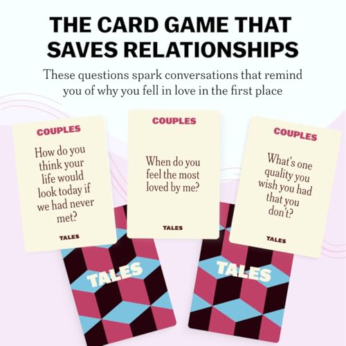 TALES 150 Conversation Starter Cards, Couples Edition, Prompts for Deeper Connection, Games for Adults, Date Night Ideas, Anniversaries, and Quality Time Together - color: Couples Edition