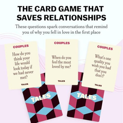 TALES 150 Conversation Starter Cards, Couples Edition, Prompts for Deeper Connection, Games for Adults, Date Night Ideas, Anniversaries, and Quality Time Together - color: Couples Edition