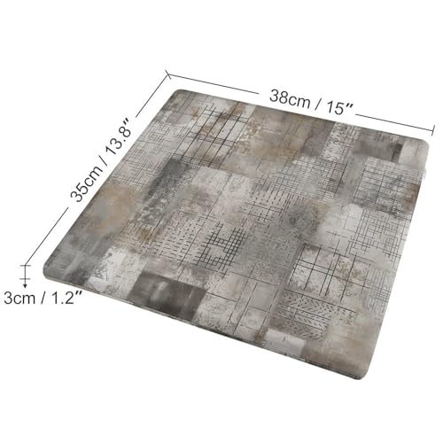Gray and White Degrees of Comfort Meditation Floor Pillow, Square Large Pillows Seating for Adults, Tufted Corduroy Cushions for Outdoor Yoga Tatami Fireplace Living Room 15x15 Inch