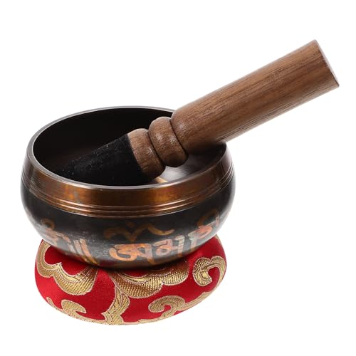 Wakauto Handcrafted Tibetan Singing Bowl for Meditation and Yoga with Mallet and Cushion Portable Healing Bowl for Mindfulness Stress Relief and Zen Decor