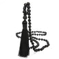 6MM Mala Beads Necklace Natural Amazonite Stone Meditation Statement Necklace Japa Yoga Rosary Prayer Charm Beaded Tassel Necklace - style: Natural Lava