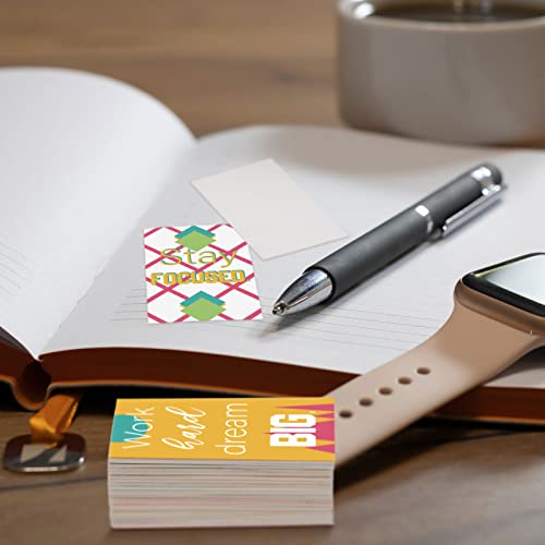 Jinei 300 Inspirational Affirmation Cards Bulk Daily Positive Motivational Gifts Cards Small Mini Encouragement Quotes for Women Coworker Team(Line Flower) - style: Line Flower Style