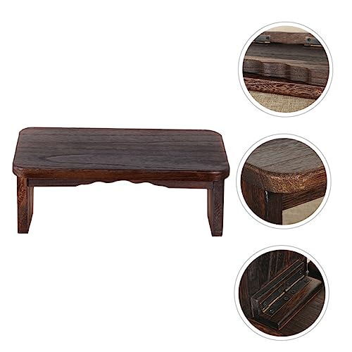 VICASKY Wood Meditation Stool for Kneeling and Sitting Folding Zen Bench Cushion Non-Skid Household Stool for Mindfulness and Prayer