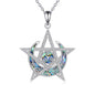 Witch Knot/Trinity/Triple Moon Necklace S925 Sterling Silver Protection Jewelry Gifts for Women - style: Pentagram