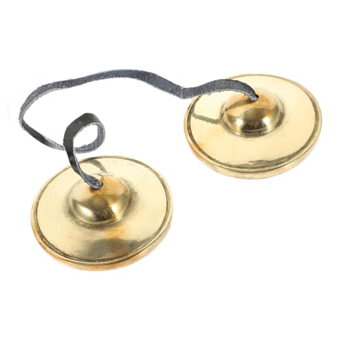 Meditation Bell Copper Cymbals for Yoga and Mindfulness Portable Design for Easy Use for Meditation Sound Therapy and Spiritual Practices