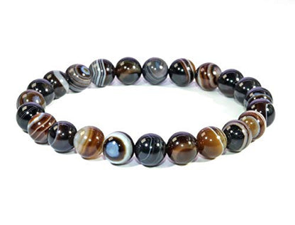 Jan&Dee Natural Semi-Precious Gemstone Crystal Bracelet 10mm