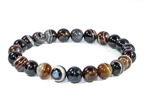 Jan&Dee Natural Semi-Precious Gemstone Crystal Bracelet 10mm