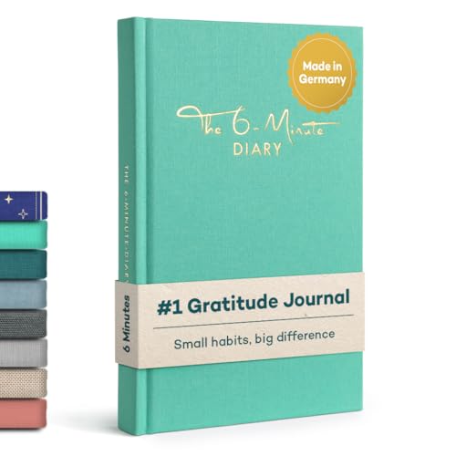 6-Minute Diary – 3-Million-User Gratitude Journal for Women & Men with Prompts – Guided Self Care Book Based on Positive Psychology – Daily Manifestation - color: Turquoise
