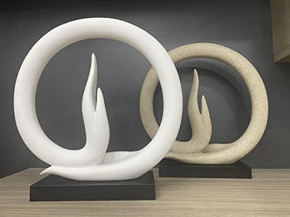 Abstract Buddha Hands Statues,Sandstone Meditating Hands Gesture Sculpture for Yoga,Zen,Home Decor (White)
