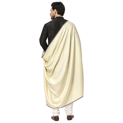 Weavers Villa Meditation Shawl/Wrap, Oversize Scarf or Stole. Unisex - color: White