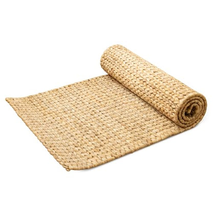 Water Hyacinth Yoga Mat | Non-Slip Exercise & Fitness Mat for Yoga | Natural Rug, Straw Floor Mat for Your Living Room, Bedroom, and More