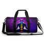 Seven Chakra Yoga Meditation Lotus Purple Mandala Cylindrical Portable Fitness Bag, Large Capacity Handbag - color: Seven Chakra Yoga Meditation lotus purple man