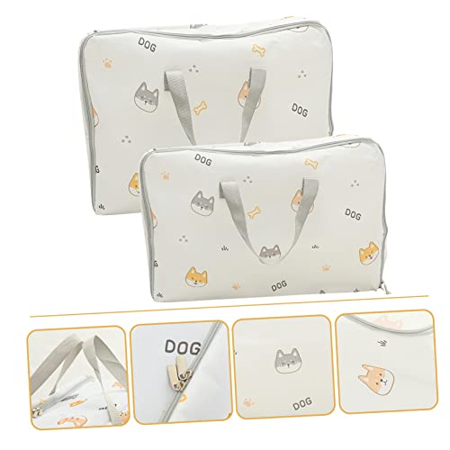 2pcs Large Capacity Oxford Fabric Storage Bags Portable Pouches for Clothes and Blankets Medium Extra Large Home and Travel Organization