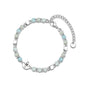 Healing Beads Bracelets for Women Men, Adjustable Natural Stone Beaded Bracelet Stackable Chain Stretch Jewelry Gifts - color: Compass- Light Green