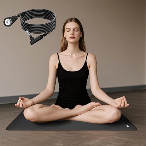 Grounding Mat, 11.8 * 23.6 Conductive Grounding Mat for Bed, Grounding Pad for Better Sleep, Reduce Anxiety, Feet and Back Pain, Inflammation, Headache Relief