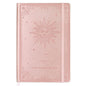 Artfan Ruled Notebook/Journal – Premium Thick Paper Faux Leather Classic Writing Notebook with Pocket + Page Dividers Gifts, Banded, Large, 144 Pages, Hard Cover, Lined (5.8 x 8.4) - The Sun - color: Rose Gold
