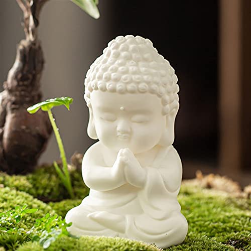 Desktop Decorations Chinese White Porcelain Creative Small Tathagata Buddha Desktop Decoration Home Living Room Office Desktop Zen Decoration Desktop Ornaments