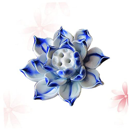 ABOOFAN Ceramic Lotus Adornment Creative Decorative Table Ornament for Home Accessories Unique Handmade Crafts for Desk Bookshelf Display Elegant Zen Style