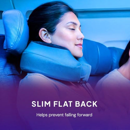 Cabeau Evolution S3 Travel Pillow – Straps to Airplane Seat – Ensures Your Head Won’t Fall Forward – Relax with Plush Memory Foam – Quick-Dry Fabric Keeps You Cool and Dry (Indigo)…