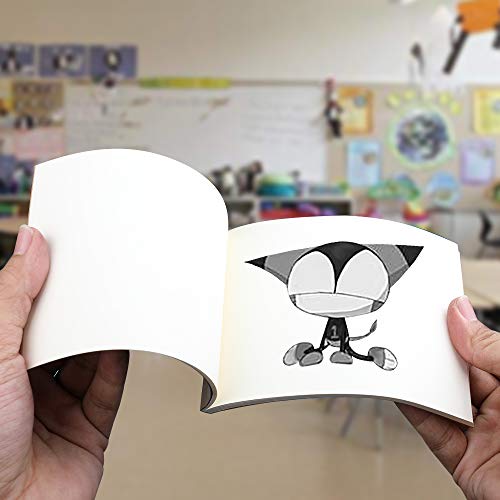 A AIFAMY 10 Pack Blank Flipbook for Animation, Sketching, and Cartoon Creation, 4" x 5.55'' Animation Flip Book Mini Sketch Pad for Kids, 120 Pages (60 Sheets)