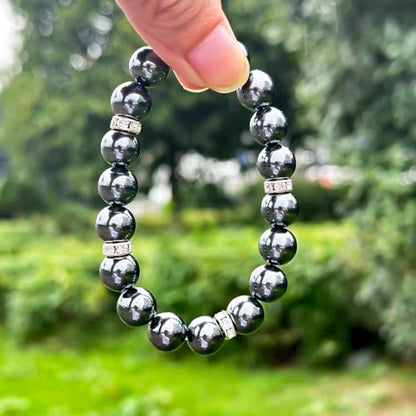 Healing Bracelet For Women Anxiety Crystal Bracelet Chakra Beaded Bracelets Rose Quartz Crystals And Healing Stones Yoga Bead Bracelet Calming Stretch Bracelet Stress Relief Gifts For Women - color: Black-Hematite