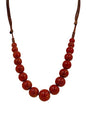 MINACHI Hippie Boho Colorful Ceramic Round Beads Strand Necklace, Bohemian Fashion Statement Jewelry Gift for Women - color: S04