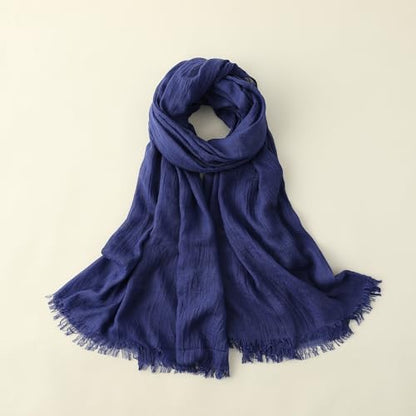 Pashmina Shawl Party Wraps Evening Dress Bridesmaid Long Cotton Scarves for Wedding - color: Dark Blue 26