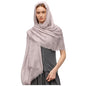 KVSS Women's Fine Knit Shawl, 55% Cashmere 45% Mulberry Silk, X Gauge 120/2NM Yarn Lightweight Spring Summer Wrap Scarf - color: Rosebud