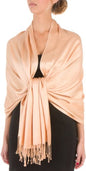 Sakkas 78" X 28" Rayon from Bamboo Soft Solid Pashmina Feel Shawl/Wrap/Stole - color: Beige