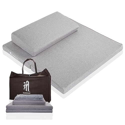 ZenBless Zafu and Zabuton Meditation Cushion Set,Yoga Meditation Floor Pillow,Large Square Meditation Mat and Pillow Set for Sitting on Floor(23.6") - size: Square 23.6"
