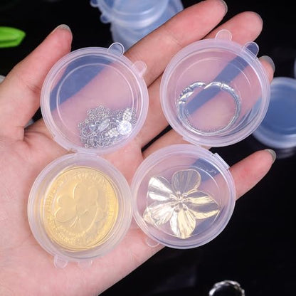 Mini Plastic Storage Box Containers Transparent Portable Organizer Holder Jewelry Rings Packaging Case,5PCS - size: 5PCS