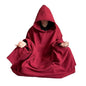 Unisex Warm Meditation Cloak Comfortable Thickened Autumn Winter Hooded Monk Clothing ﻿(Wine red,M) - color: Wine Red, size: Large
