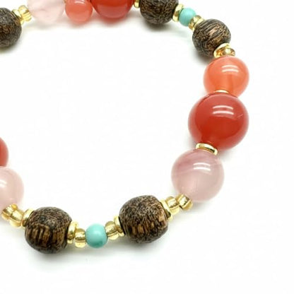 Natural Gemstone Bead Bracelet Round Stone Stretch Bracelet Crystal Beaded Bracelet for Women and Men