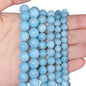 60pcs 6mm Natural Stone Beads Blue Chalcedony Beads Crystal Gemstone for Jewelry Making, DIY Bracelet Necklace - color: Blue Chalcedony, size: 6mm