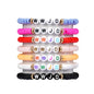 Yowivon Colorful Friendship Bracelets Set Preppy Flower Heart Star Evil Eye Beaded Pearl Clay Bead Bracelets - style: WWJD