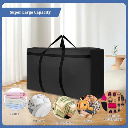 2 Pack 180L Large Storage Bag, Garden Furniture Cushion Storge With Zip Waterproof Sturdy Oxford Moving Clothes Storage Bags Organizer Bags for Bedding Duvets Pillows Clothes