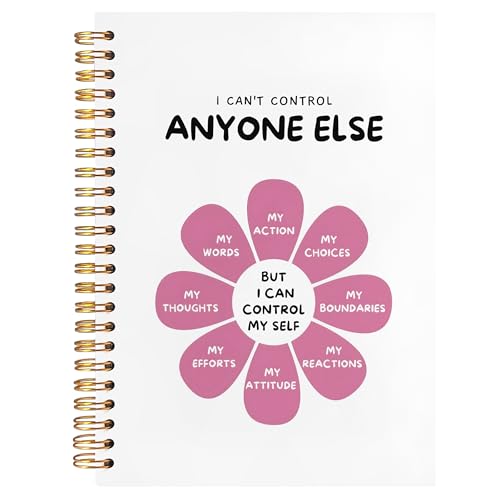 BearCake Notebook Journal, Blue Floral Notebook for Women,Journal for Women, Aesthetic Office Supplies Hardcover Spiral Notebook 5.5x8.3 641 - color: pattern-cactus pink