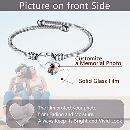 U7 Unisex Simple Cuff Bracelet 18K Real Gold Platinum Plated Fine Bracelets Fashion Jewelry Open Bangle Cuff Bracelets, Twisted or Heart Style - color: K.Heart photo-steel