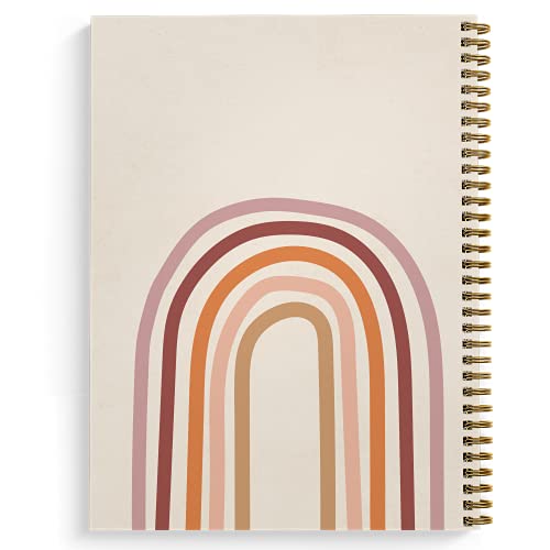 Softcover Trust The Journey 8.5" x 11" Motivational Spiral Health Journal/Notebook, 120 Daily Wellness Tracker Pages, Durable Gloss Laminated Cover, Gold Wire-o Spiral. Made in the USA - style: Trust the Journey