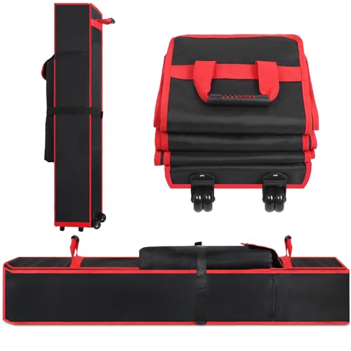 Wheeled Canopy Tent Replacement Bag 10x10x62, Heavy Duty 800D Oxford Carry Bag with Wheels & Handle, Waterproof Storage Case for Pop Up Canopy Frame - size: 10x10x62Inch