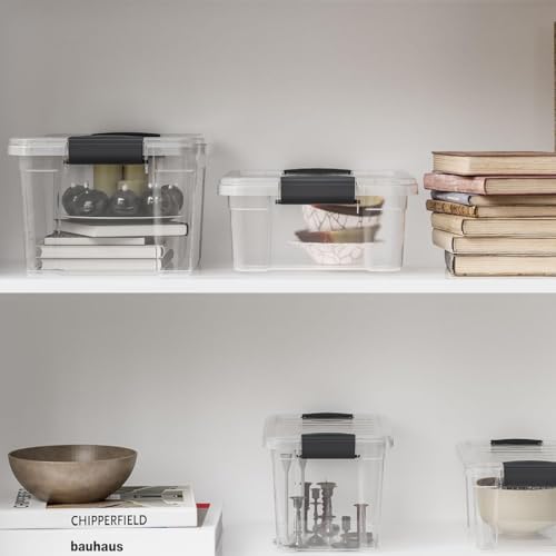 Superio Clear Storage Box with Lid, 2.5 Quart Plastic Container Bins for Organizing, Stackable Crates, BPA Free, Non Toxic, Odor Free, Organizers - size: 2.5 Quart
