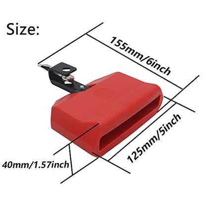 5“ Jam Block Musical Percussion Instrument Plastic Latin Drum Instrument (Red)