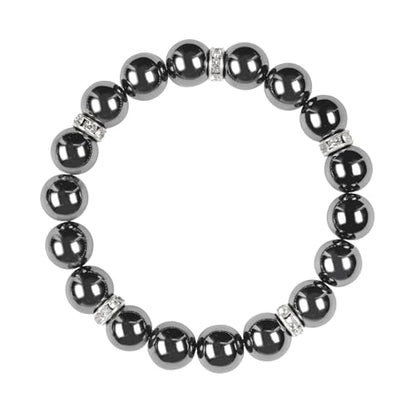 Healing Bracelet For Women Anxiety Crystal Bracelet Chakra Beaded Bracelets Rose Quartz Crystals And Healing Stones Yoga Bead Bracelet Calming Stretch Bracelet Stress Relief Gifts For Women - color: Black-Hematite