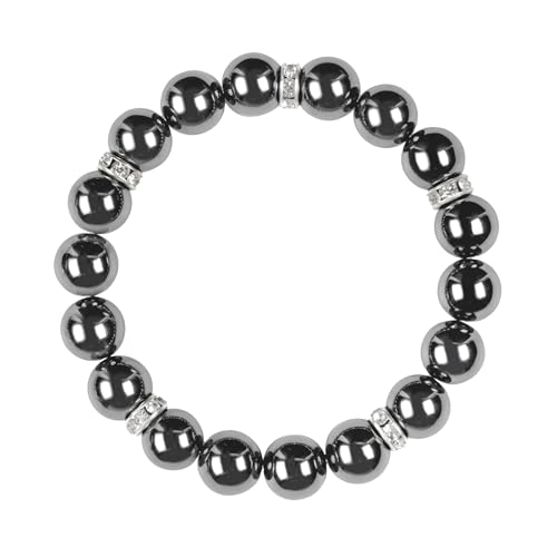 Healing Bracelet For Women Anxiety Crystal Bracelet Chakra Beaded Bracelets Rose Quartz Crystals And Healing Stones Yoga Bead Bracelet Calming Stretch Bracelet Stress Relief Gifts For Women - color: Black-Hematite