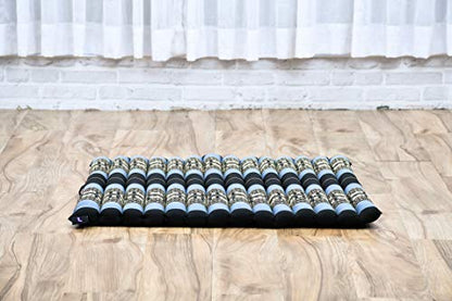 Leewadee Zabuton Seating Cushion – Square Floor Seat for Meditation Exercises, Light Yoga Mat Filled with Kapok - color: Sf15 - Blue