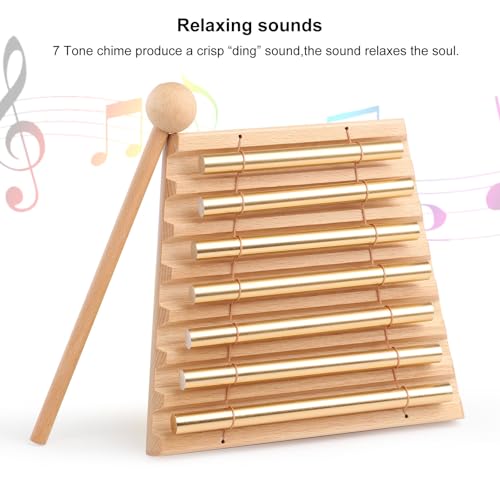 7 Tone Hand Chime Bell Sound Healing Instrument For Yoga Meditation Chakra Relaxation Mindfulness