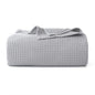 100% Cotton Waffle Blanket (Gray - Twin Size - 66 * 90''), Pre-Washed and Anti-Shrinkage Soft Lightweight Bed & Couch Blanket, 380 GSM Waffle Weave Throw Blanket for All Seasons - color: Light Grey, size: Twin (66"*90")