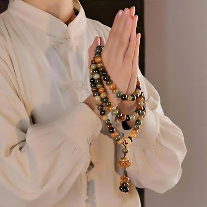 Mala Bead Strand Bracelet, 108 Buddhist Prayer Beads Yoga Meditation Green Malachite Beads Necklace Women man - style: 10mm Candy-Tone Bodhi